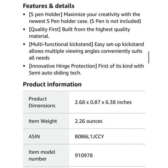 VRS Quick Stand Modern Pro Case for Galaxy Z Fold 4‎ 5G S Pen Holder Kickstand - Picture 9 of 9